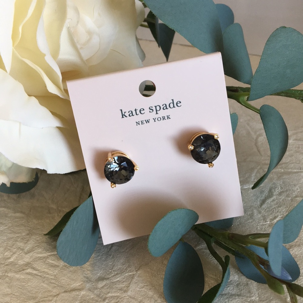 Kate Spade Rise and Shine Stud Earrings (Black) NWT